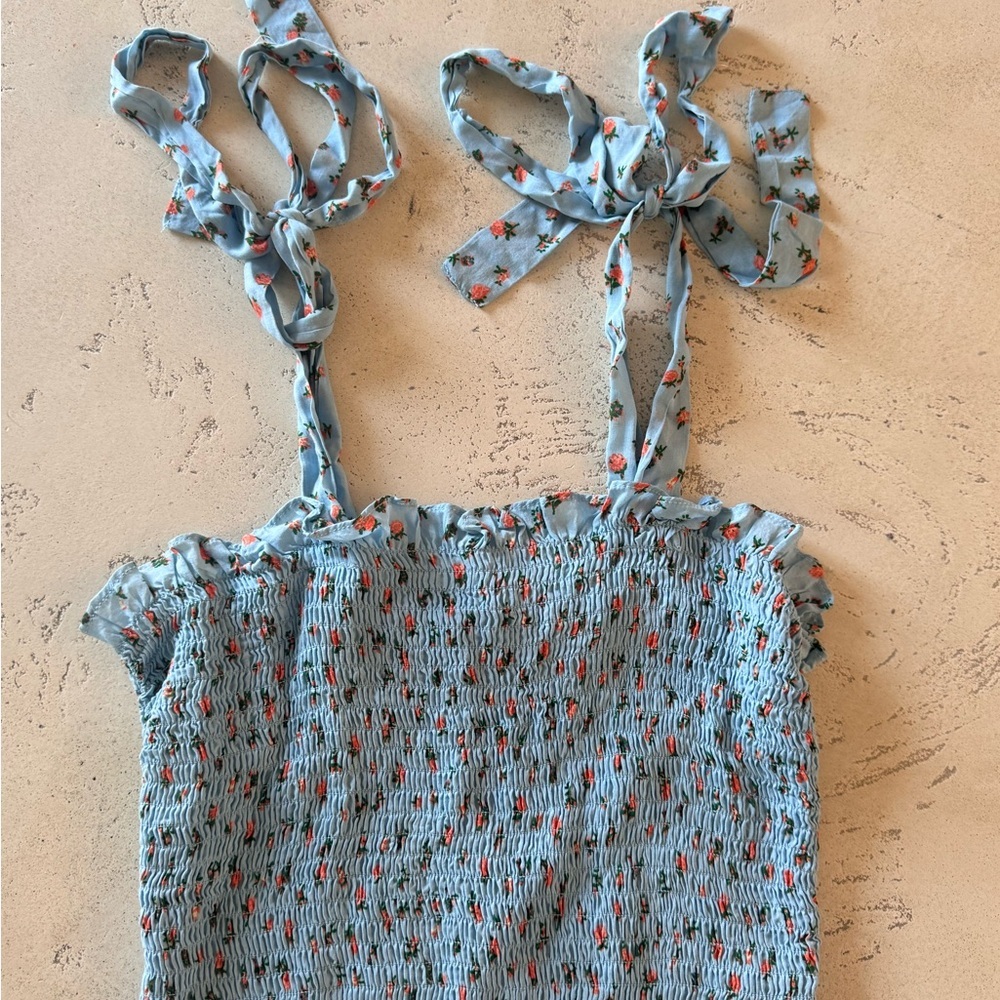 Free People Sky Bella Smocked Mini Dress - Picture 4 of 5